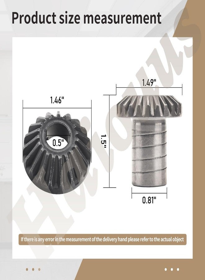 Haiouus طقم تروس مخروطية للخلاط 9703337 و9703338 - من هايوس، متوافق مع خلاط مطبخ ويرلبول W11192795 - طقم تروس دودة 9709511 و9703337 يناسب 4161404 و4169868 W11192795 WP9703337 وWP9703338 - Image 2